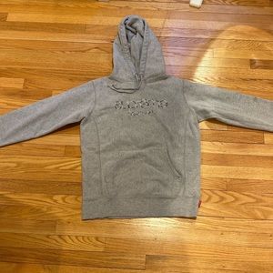 Supreme gray rare hoodie